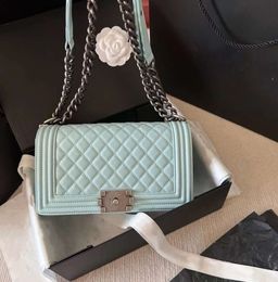 Luxurious shoulder bag Diamond Lattice Designer Top quality mouth cover 25CM woman fashion handbag leather crossbody bags chain