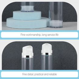Storage Bottles 2 Pcs Squeeze Lotion Bottle Travel Airless Pump Container Clear With Lid Cream Sub Containers