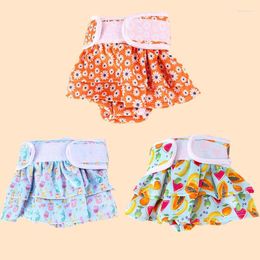 Dog Apparel S Daisy/Marine Animal/Papaya Print Waterproof Diaper Female Diapers Sanitary Panties Physiological Culottes