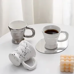 Mugs Nordic Style Ceramic Splash Ink Creative Home Girls Drink Coffee Cups Living Room Table Decorative Kitchen Utensils