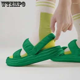 Slippers WTEMPO Mid Heels Women's Sandals Platform Summer Shoes For Female Soft Sole EVA Waterproof Light Weight Beach Sandalias De Mujer