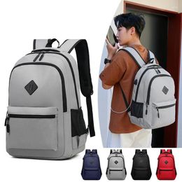 Backpack Large Capacity And High Student Schoolbag Leisure Outdoor Travel Bag Men's Multifunctional Business With USB Interface