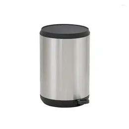 Bowls 5 L Round Step Can Stainless Black Lid