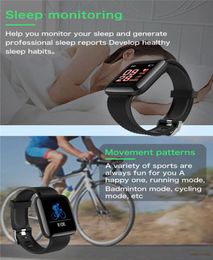 Fitness Tracker ID 116 Plus Sport Health Wristband Bluetooth Smart Bracelet Heart Rate Monitor Smart Bracelet 116plus Sport Smart 7309926