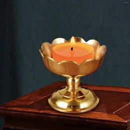 Candle Holders Retro Style Tibetan Ghee Lamp Holder Table Centrepiece Desktop Buddha Candleholder
