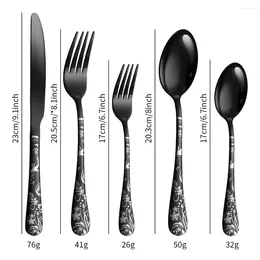 Dinnerware Sets Stainless Steel Cross-Border PVD Pattern Plated Tableware Set - The Ultimate Choice For Elegant Dining Experience