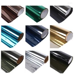 Window Stickers PET Self-Adhesive Mirror Balcony Heat Insulation Decoration Film Anti-UV One-Way Perspective Glass Fensterfolie