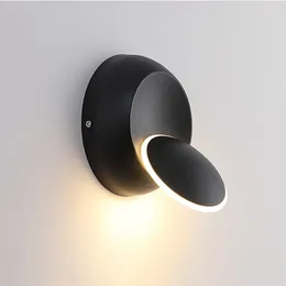 Wall Lamp Modern Nordic 6W Mounted Bedroom Bedside Rotatable Corridor Aisle Sconce Cre LED Lights For Stair