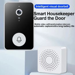 Doorbells Intelligent Wifi Night Vision LowPower Vga Visual Doorbell App Remote Language Intercom Mobile Push Notifications