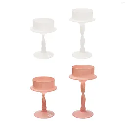 Candle Holders Glass Candlestick Holder Tealight Stand Crafts Taper For Wedding Home Dining Room Harvest Festival Decoration