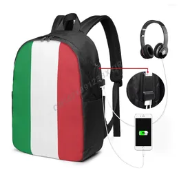 Backpack Italian National Italy Flag Italia Country Map IT'S IN MY DNA Student Schoolbag Travel Casual Laptop Back Pack Unisex