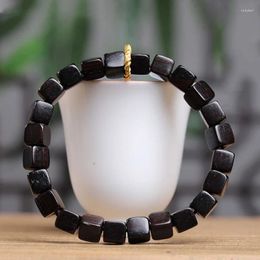 Strand Black Sandalwood Block Prayer Beads Buddha Hand Skewers Ancient Texts Single Circle Couple Style Personalised