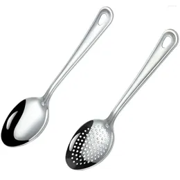 Spoons Stainless Steel Serving Spoon Dinner Slotted Utensils Portable Household Buffet