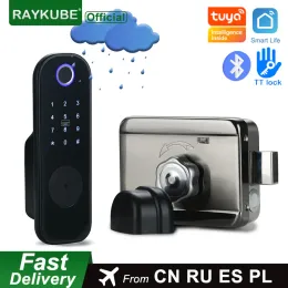 Lock Fingerprint Smart Door Lock Bluetooth Wireless Access Control Lock 13.56Mhz Digital Code Alexa Google Assistant Security Lock