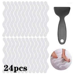 Bath Mats Bathroom Anti-slip Stickers Transparent Wave Shaped Non-Slip Strip Waterproof Tape Antiskid Sticker For Shower Stairs Floor