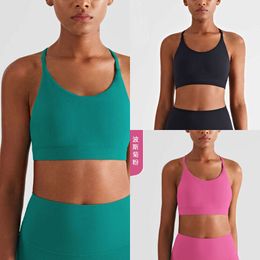 Lu Align Beauty Align Back Outfits Fitness Triangle Sports Bras Top Women Naked Feeling Seamless Tight Sport Shorts Sexy Running Sport Sets Jogger Lemon Woman Lady