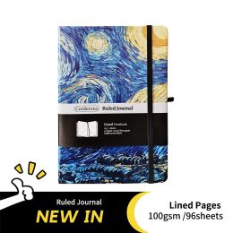 Notebooks A5 Vincent Van Gogh Bullet Dotted Journal Starry Night Lined Ruled Hardcover Notebook