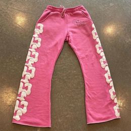 American Harajuku retro hand-painted foam sweatpants mens and womens casual street fashion sports y2k pants Man pants 240329