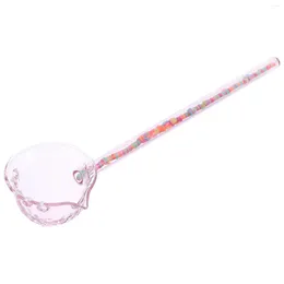 Spoons Scoop Handheld Tea Spoon Ladle Spout Dessert Decorative Glass Soup Multi-function