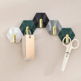 4PCS Luxury Key Hook Self Adhesive Wall Hooks Home Kitchen Small Hanging Without Punching Nonmarking Hanger 240328