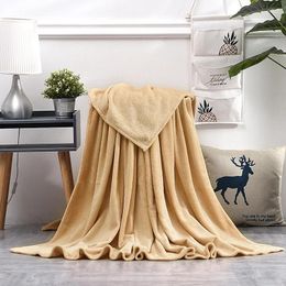 Blankets Solid Coral Plush Blanket Farai Yoga