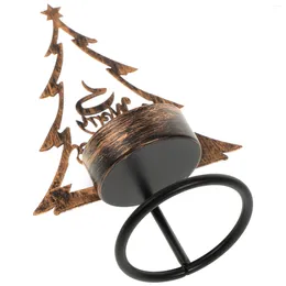 Candle Holders Christmas Wrought Iron Holder Decoration Party Adorn Tray Decorations