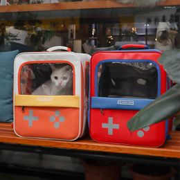 Cat Carriers Fashion Backpack Ventilation Breathable Basket Comfortable Stereo Carrying Bag For Cats Four Seasons Available Pet Carry