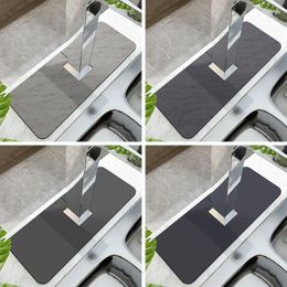 Table Mats Upgraded Sink Faucet Mat Absorbent Splash Guard Drain Pad Kitchen Bathroom Countertop Protector Diatomite Rug