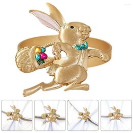 Table Cloth 6 Pcs Napkin Rings Easter Decoration Buckle Cartoon Fixing Decorative Buckles Alloy Tabletop