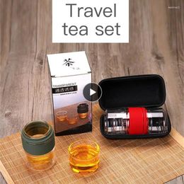 Wine Glasses Portable One Key Philtre Glass Teacup Transparent Tea Water Separation Cup Heat-resistant Bottle