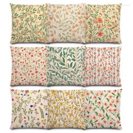 Pillow Lovely Watercolor Little Flowers Mini Leaf Spring Floral Garden Pattern Rose Colorful Plants Tree Cover Case