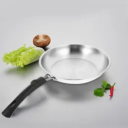 Pans Pan Rounded Frying Stainless Pot Non-stick Oven Steel Kitchen Pp Home Wok No-stick Work
