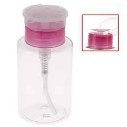 Storage Bottles 160ml Nail Refillable Empty Press Pump Dispenser Art Polish Remover Cleaner Makeup Bottle Manicure Tool