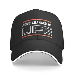 Ball Caps Punk Unisex Jesus Changed My Life Christian Baseball Cap Adult Adjustable Dad Hat Women Men Hip Hop