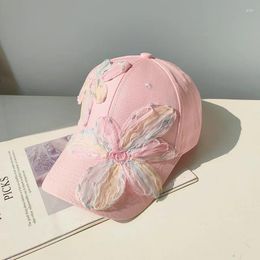 Ball Caps 202403-shi Ins Chic Summer Spring 3D Embroidery Colorful Lace Flowers Lady Baseball Hat Women Leisure Visors Cap