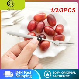 Forks 1/2/3PCS Stainless Steel Fruit Fork Dessert Mini Used For Cake In Party Snail Restaurant Bar Banquets