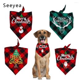 Dog Apparel Christmas Graphic Classic Pets Bandana Cat Puppy Kerchief Pet Grooming Accessories Neckerchief Scarf Dogs Saliva Towel