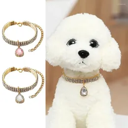 Dog Collars Pet Collar Sparkling Rhinestone Necklace Adjustable Stylish Pendant Jewellery Cats Dogs Supply