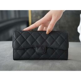 Card Bag Women Wallet Brand Purse Black Lambskin Quilted Flap Shoulder Bag Is Made Of Luxurious Sheepskin Leather With Iconic Diamond-stitched Quilted
