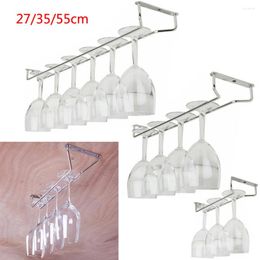 Kitchen Storage 27/35/55cm Wine Glass Hanger Rack Stemware Glasses Home Bar Pub Holder Stainless Steel Tools