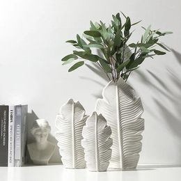 Vases Beihanmei Creative Nordic White Ceramic Vase Decoration Living Room Flower Arrangement Modern Simple Home