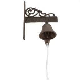 Party Supplies Heavy Duty Clothes Hanger Wrought Iron Bell Doorbell Vintage Hanging Basket Retro Home Accessory Manually