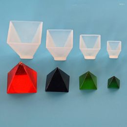 Baking Moulds 4PCS Jewelry Tools Silicone Resin Craft DIY Pyramid Square Making Geometric Pendant Fondant Cake Mold