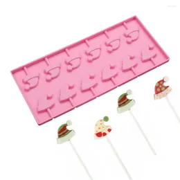 Baking Moulds Christmas Tree & Hat Lollipop Silicone Mould Sugarcraft Chocolate Cake Decorating Fondant Tool