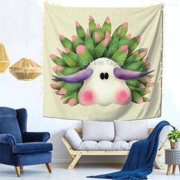 Tapestries Leaf Sheep Sea Slug Nudibranch Wall Decor Tapestry Easy To Hang Living Room Perfect Gift Polyester Delicate