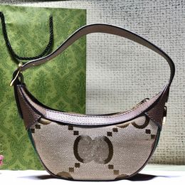Classic top handle bag women handbag canvas leather shoulder bag purse crossbody designer bag totes half moon hobos Clutch Underarm purses lady gift fashion
