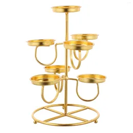 Candle Holders Gold Table Decorations Worship Candlestick Home Accessory Decorative Candleholder Desktop Household Exquisite Stand Wedding