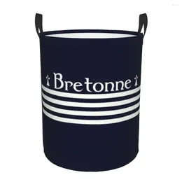 Laundry Bags Breton Basket Collapsible Breizh Brittany Clothing Hamper Toys Organiser Storage Bins