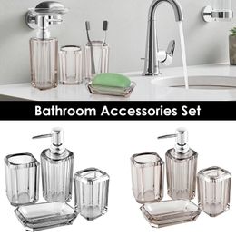 Bath Accessory Set Bathroom Accessories Acrylic With Toothbrush Cup Mouthwash Lotion Bottle And Soap Dish Practical