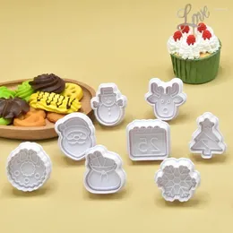 Baking Moulds Christmas Biscuit Mould Mini Home Cake DIY Plastic Decoration Three-dimensional Shape Factory Direct Sales